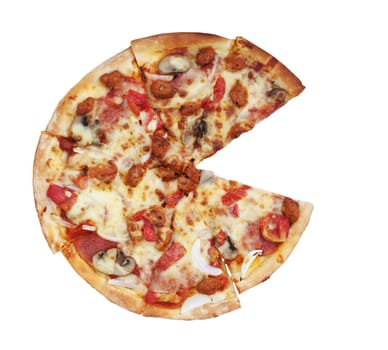 Pizza isolated with white back ground