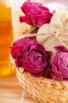 soap with roses