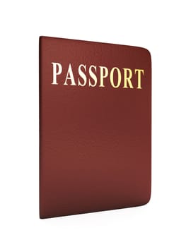Sign the document. Passport on a white background close-up