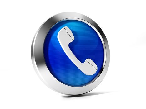 Sign round icons on a white background. Icon with a symbol of the handset, calls