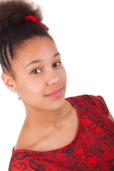 Afro-American young woman with afro hair