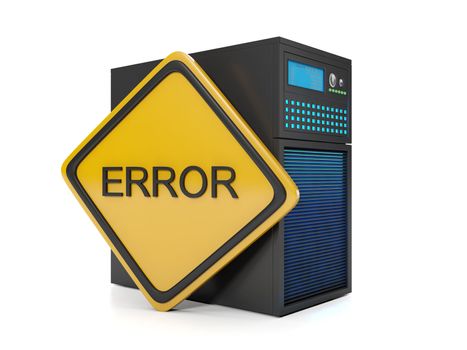 3d Illustration: Computer technology: access error, server failure