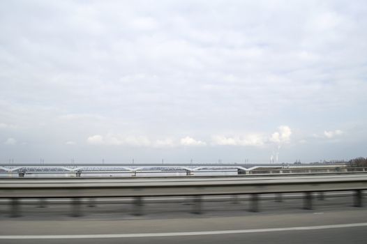 moerdijk bridge netherlands in full speed