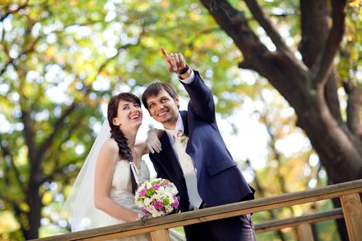 tenderness of the bride and groom 