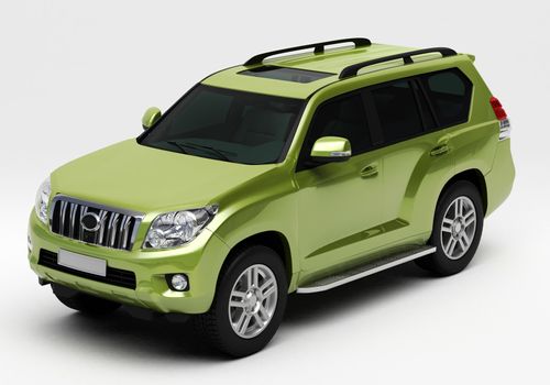 Large off-road vehicle on a light background