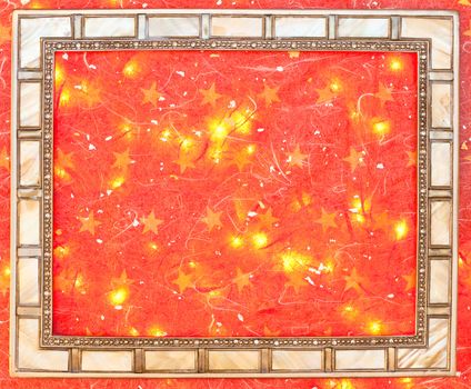 Picture frame with a festive background