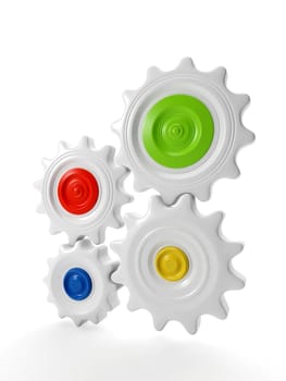 3� illustration: Gears the mechanism in work