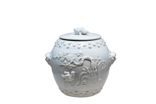 Chinese antique - Covered jar of Dehua ware