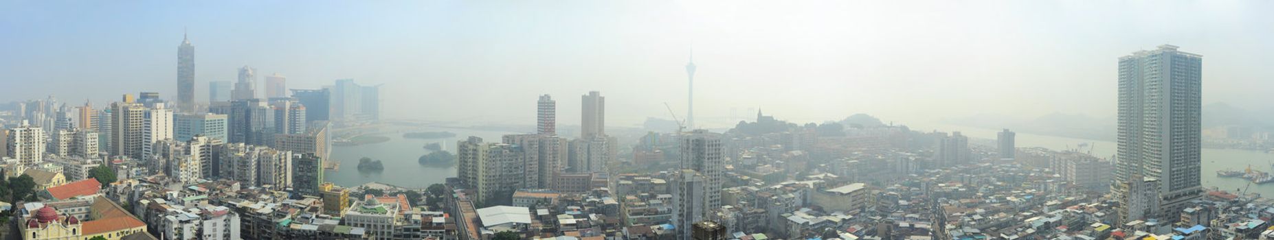 Panorama of Macau in the morning.