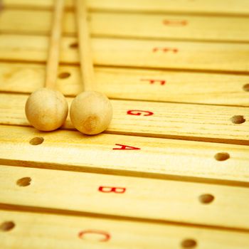 Wooden xylophone