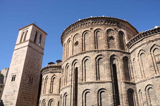 Church of Santiago del Arrabal in Toledo, Spain. Old landmark in Mudejar style.