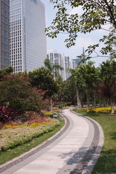 Road in the garden in Guangzhou, China