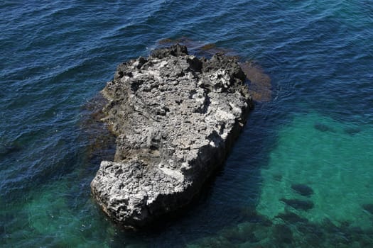 rock near coast of Black Sea