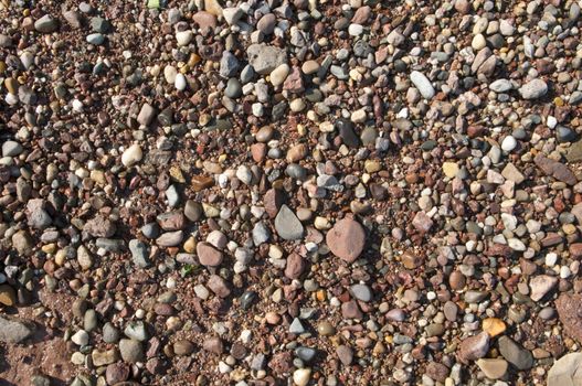 Background of small pebbles from the Bay of Fundy shoreline