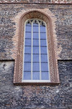 Detail of a medieval gothic cathedral window.