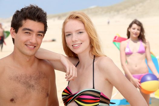 Young couple at the beach