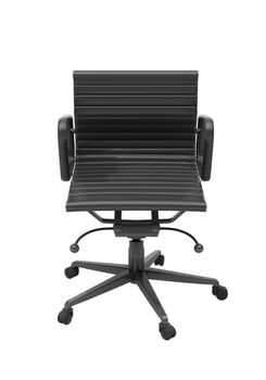 Gray office chair isolated on white background