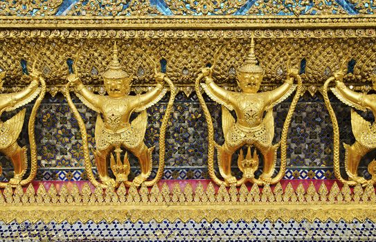 temple decoration in grand palace of bangkok thailand