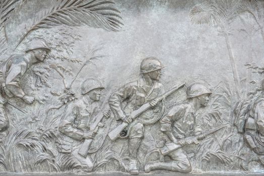 US Infantry War Plaque in Washington DC World War 2 Public Memorial
