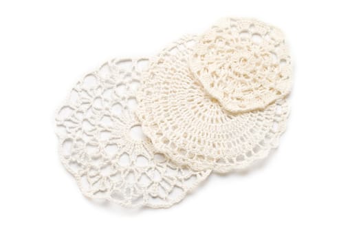 Crocheted lace isolated on white