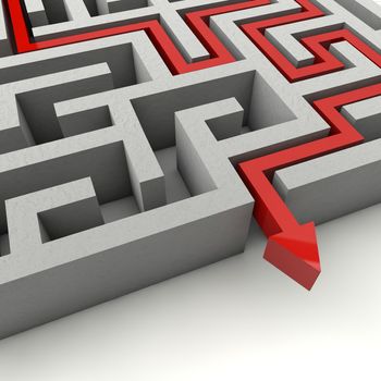 The labyrinth is a serious consequence of decisions to come out of the dark and become successful