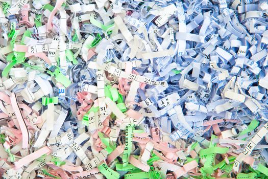 Detailed background image of colorful shredded paper