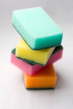 Sponges isolated on the white background