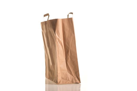 Carton bag environmentally friendly isolated on white