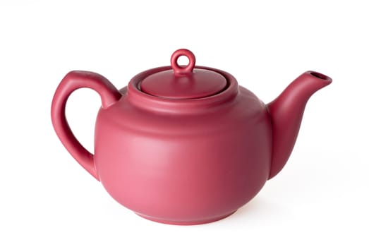 Ceramic teapot isolated on white