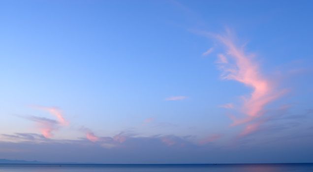 Sky with clouds and sea