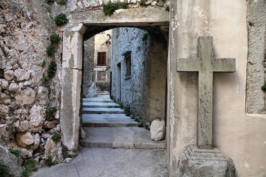 Croatia - Plomin on Istria peninsula. Typical Croatian old town.