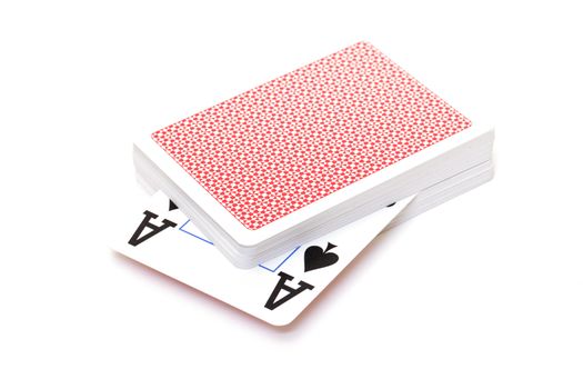 Deck of Playing Cards, isolated on white background