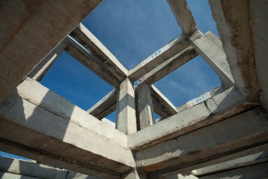 Large concrete blocks. Prepared for an artificial reef. Put a layer on the beach.