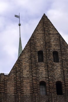 Medieval building in the city of Gdansk, Poland.