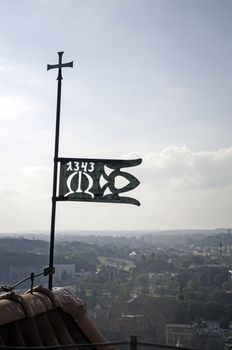 Polish medieval symbol, at the top of St. Mary's Cathedral in Gdansk, Poland.