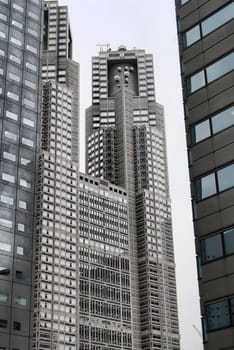 skyscraper with windows and glass and steel