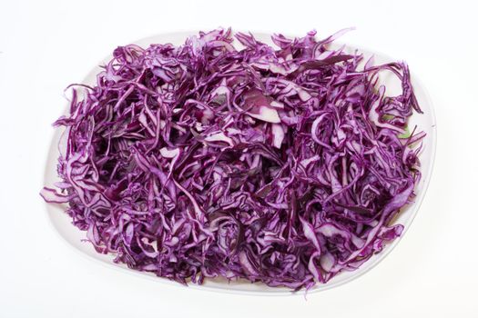  Red  Cabbage  on White Background 