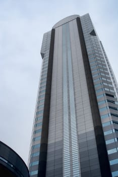 skyscraper with windows and glass and steel