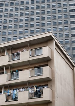 skyscraper with windows and glass and steel