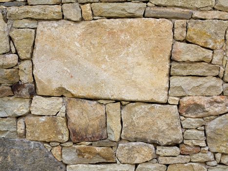 Texture of stone wall - cyclopean masonry