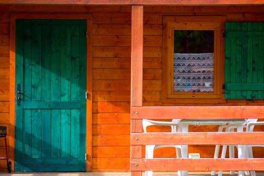 door and patio of a cottage