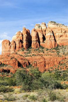 vertical view of famous wilderness landscape near Sedona, USA