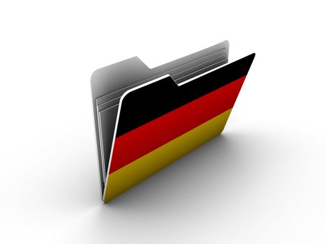 folder icon with flag of germany on white background