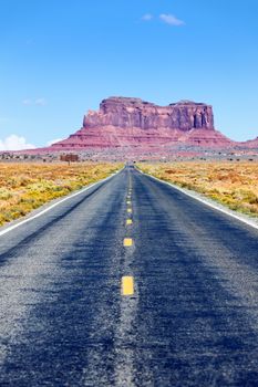 Long Road to Monument Valley, Arizona, USA