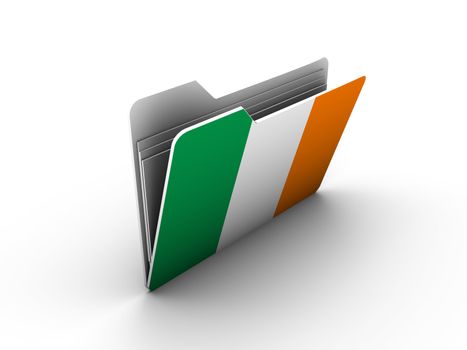 folder icon with flag of ireland on white background