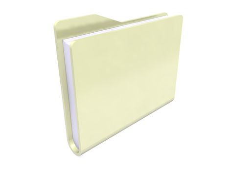 yellow folder paper icon on white background