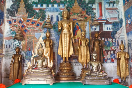 Golden Buddha in Temple, Uthaithani Province, Thailand