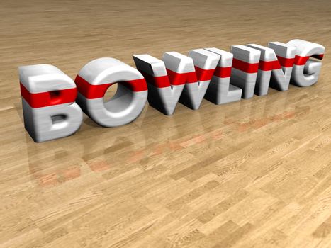 bowling on wooden parquet