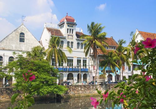 dutch colonial buildings in jakarta old town indonesia