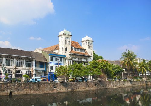 dutch colonial buildings in jakarta old town indonesia